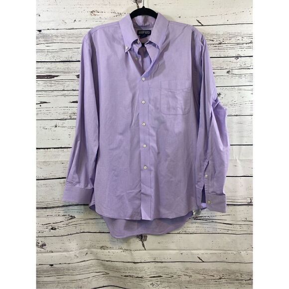 Lands End men’s trim, fit shirt, size 16 1/2–34 - Picture 1 of 4